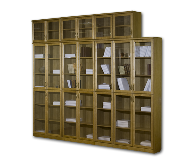 Шкаф со стеклом для книг